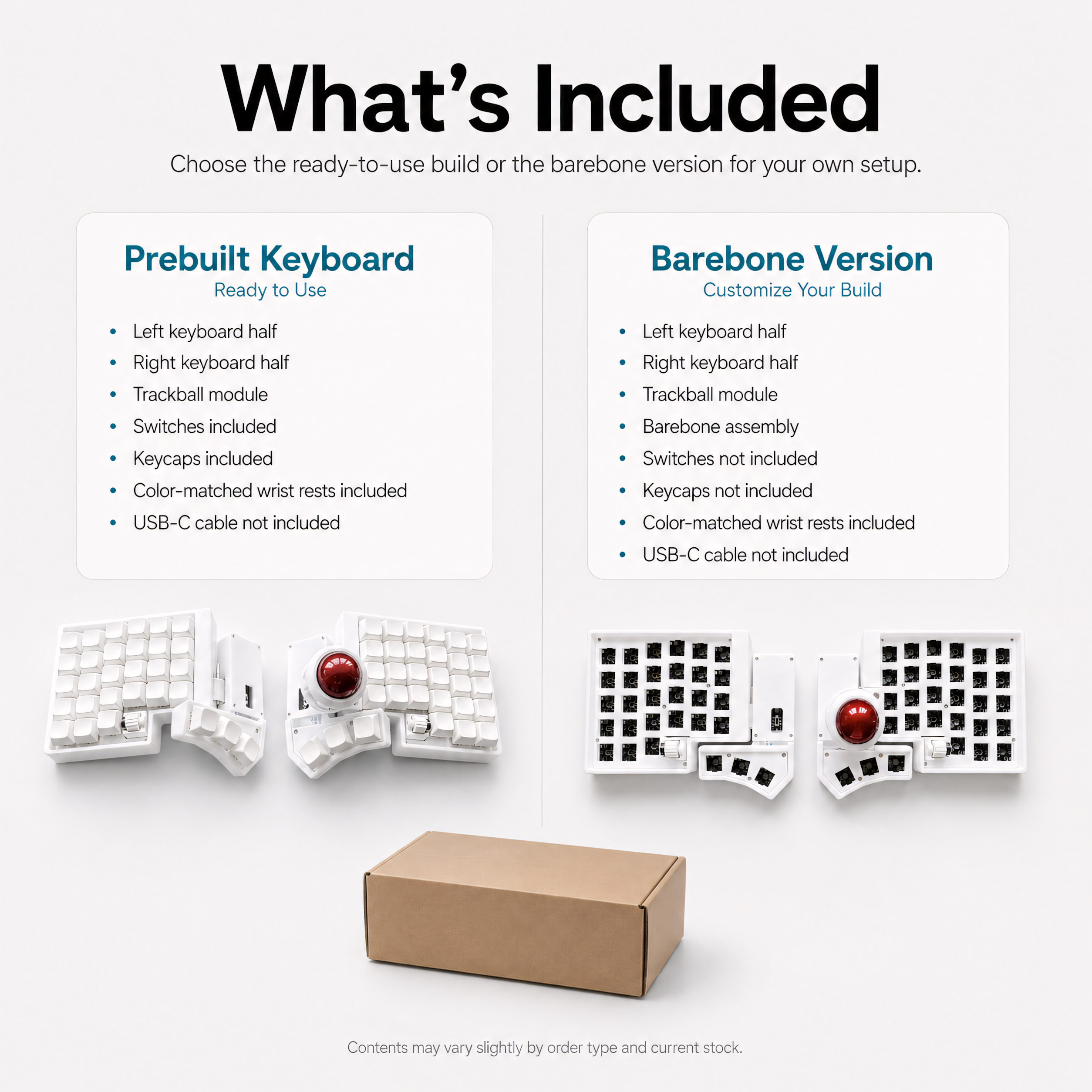 Wireless Split Trackball Keyboard | Prebuilt ZMK Ergonomic Mechanical Keyboard