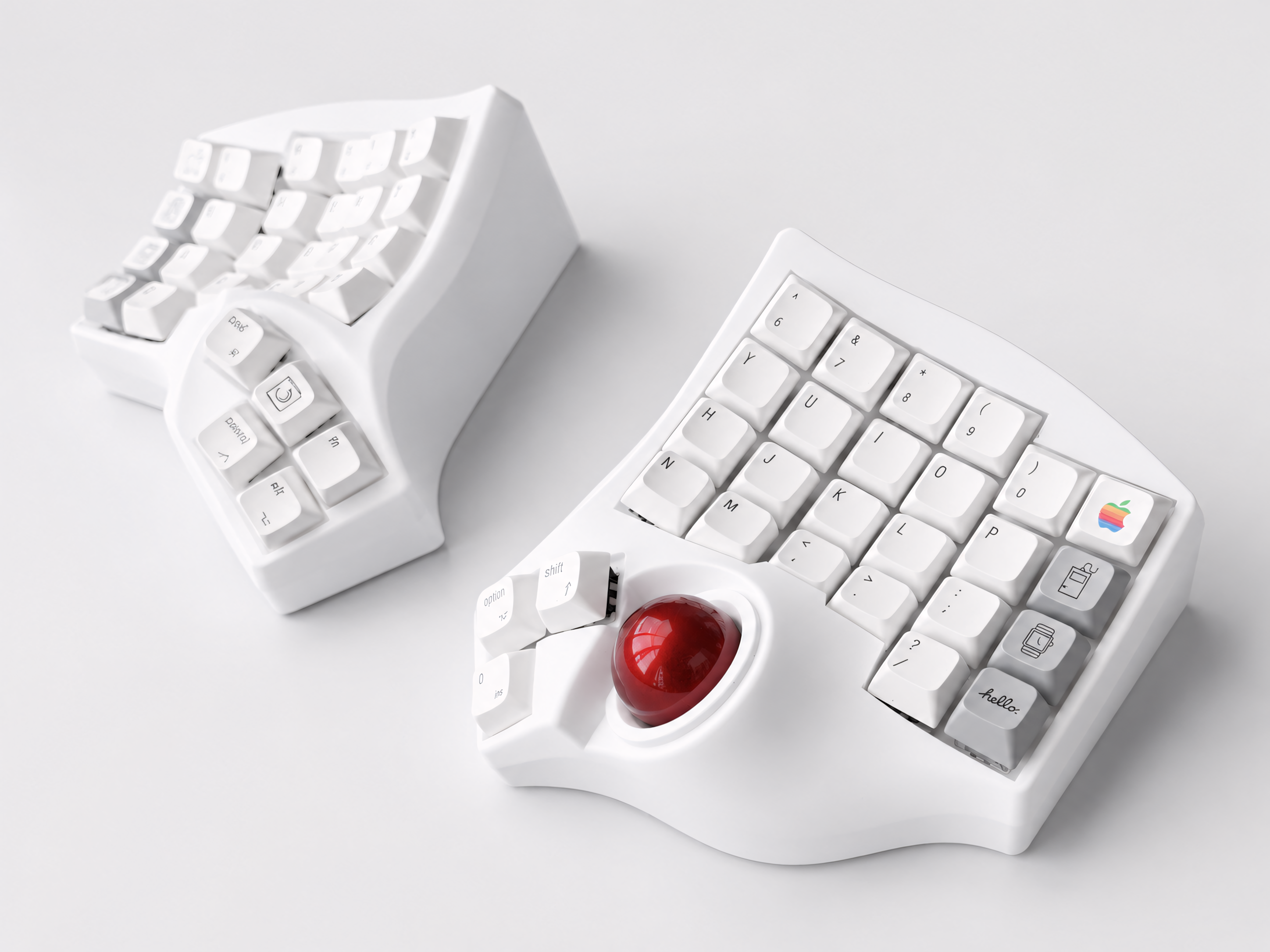 Trackball Split Keyboard — QMK VIA / Wireless ZMK, Hot-Swap MX