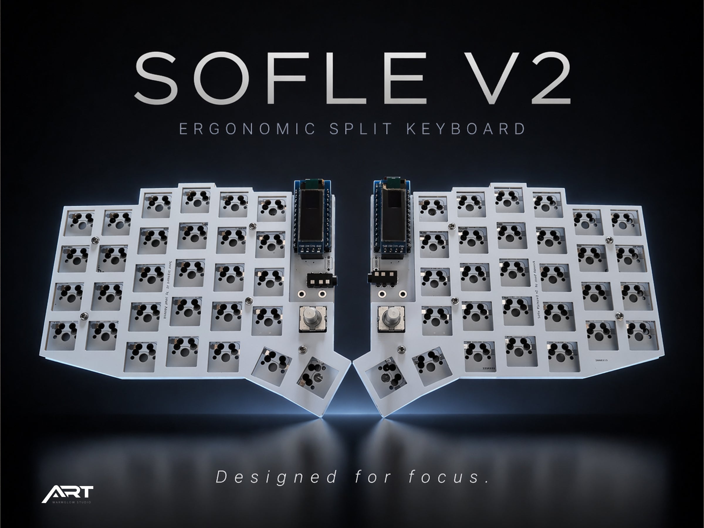 Sofle V2 Split Keyboard — Acrylic Case, QMK VIA, Prebuilt or Wireless