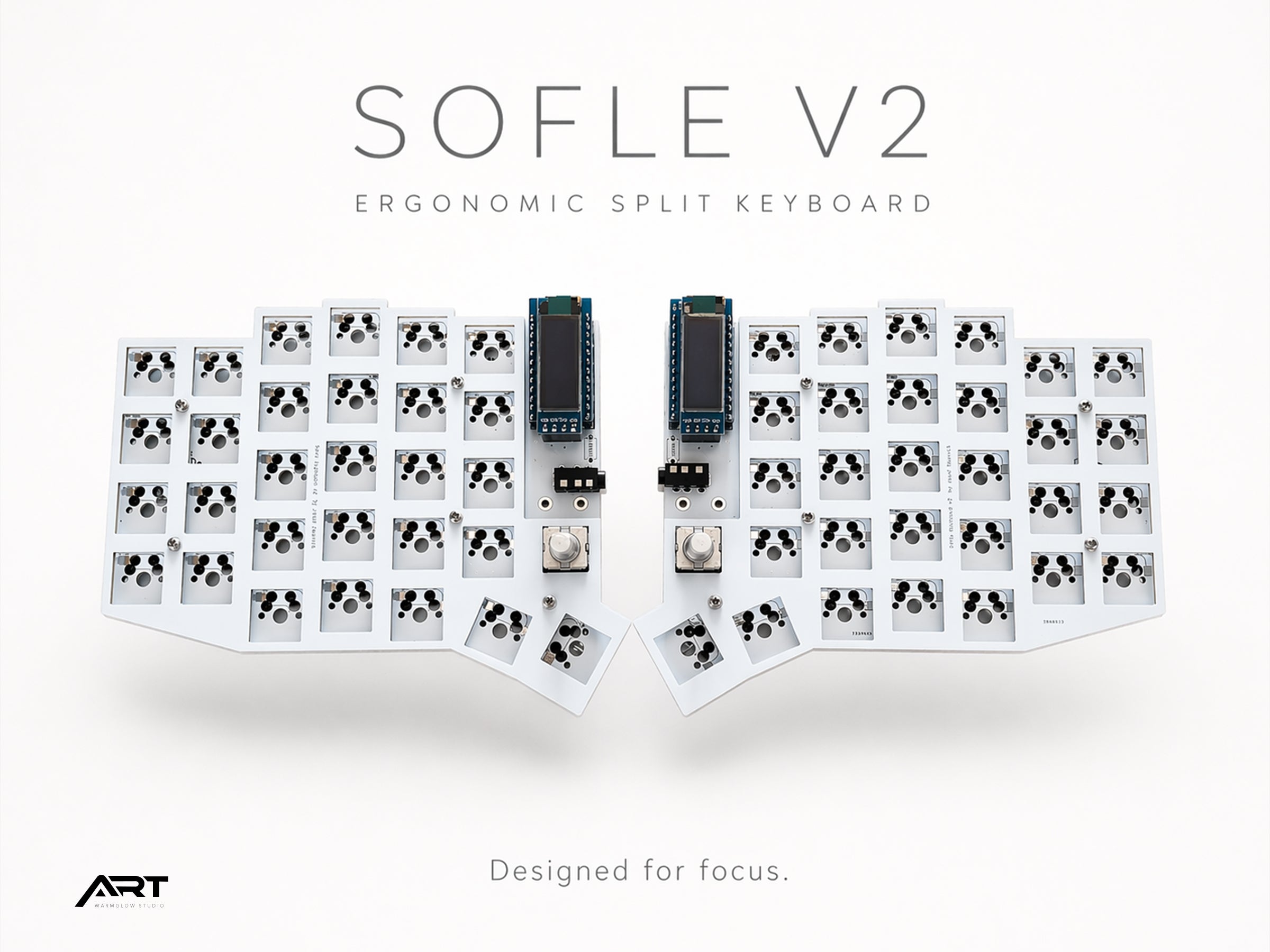 Sofle V2 Split Keyboard — Acrylic Case, QMK VIA, Prebuilt or Wireless