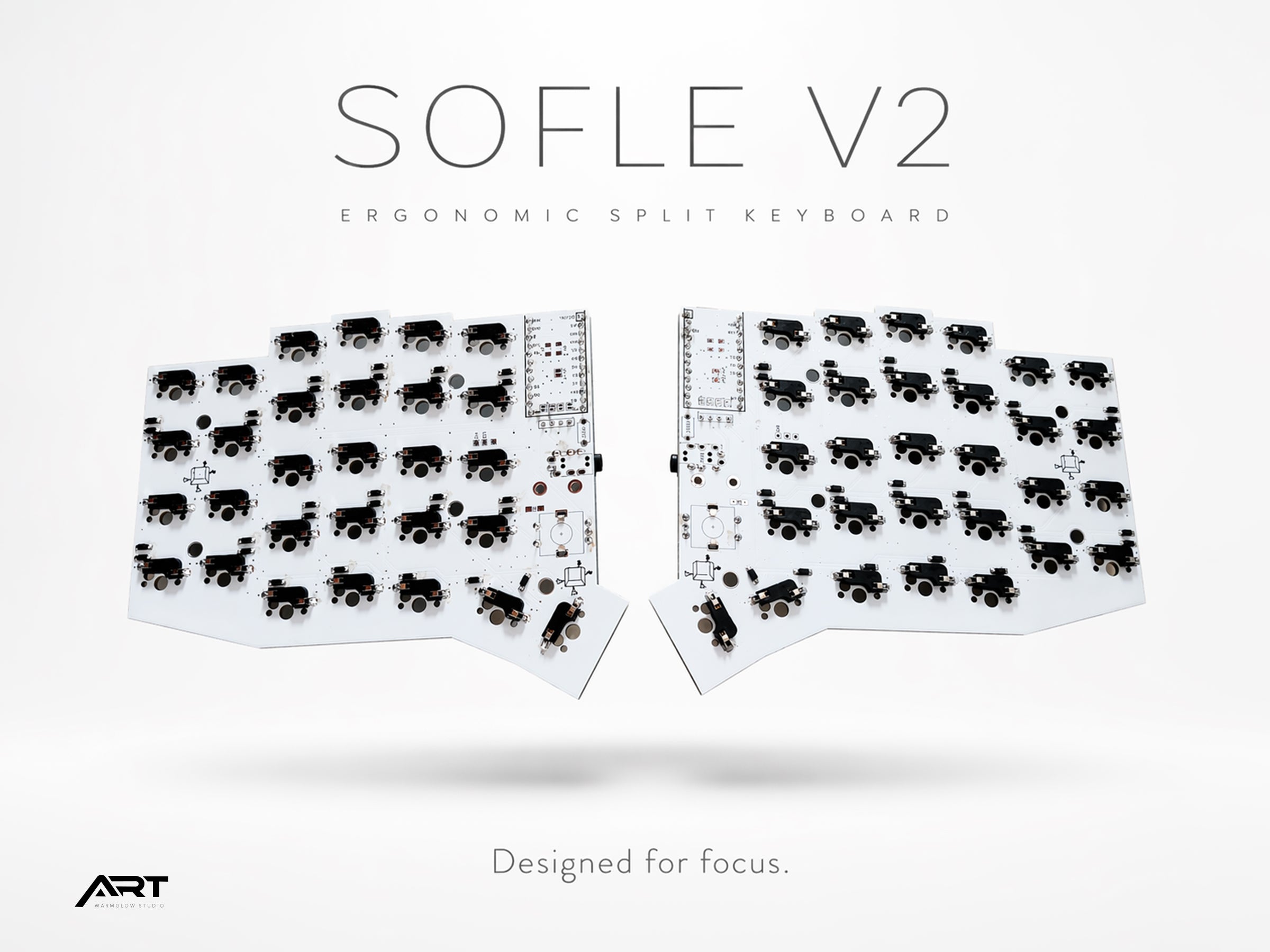 Sofle V2 Split Keyboard — Acrylic Case, QMK VIA, Prebuilt or Wireless