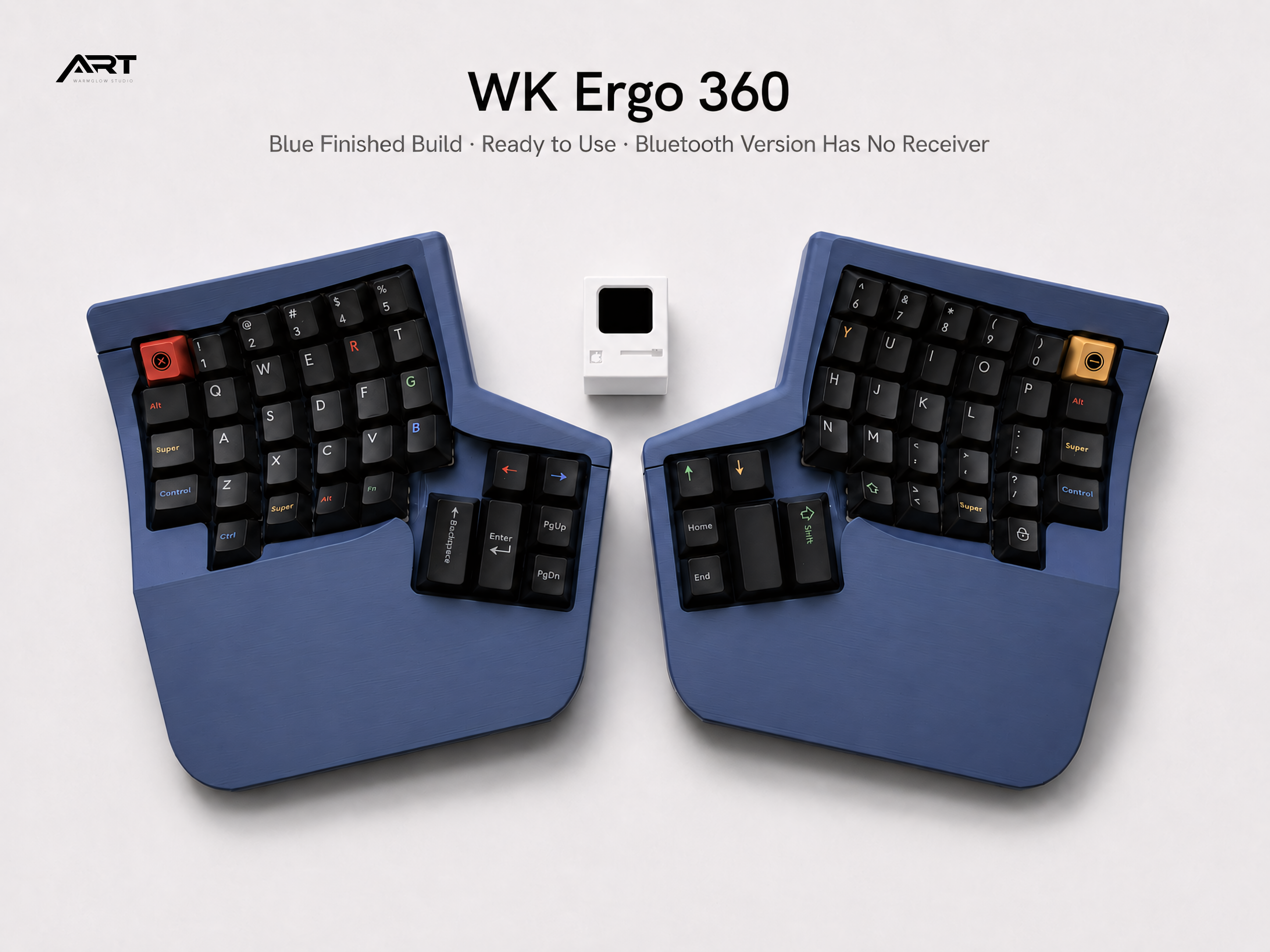 WK Ergo 360 Split Ergonomic Keyboard — 2.4G / ZMK Wireless, Hot-Swap