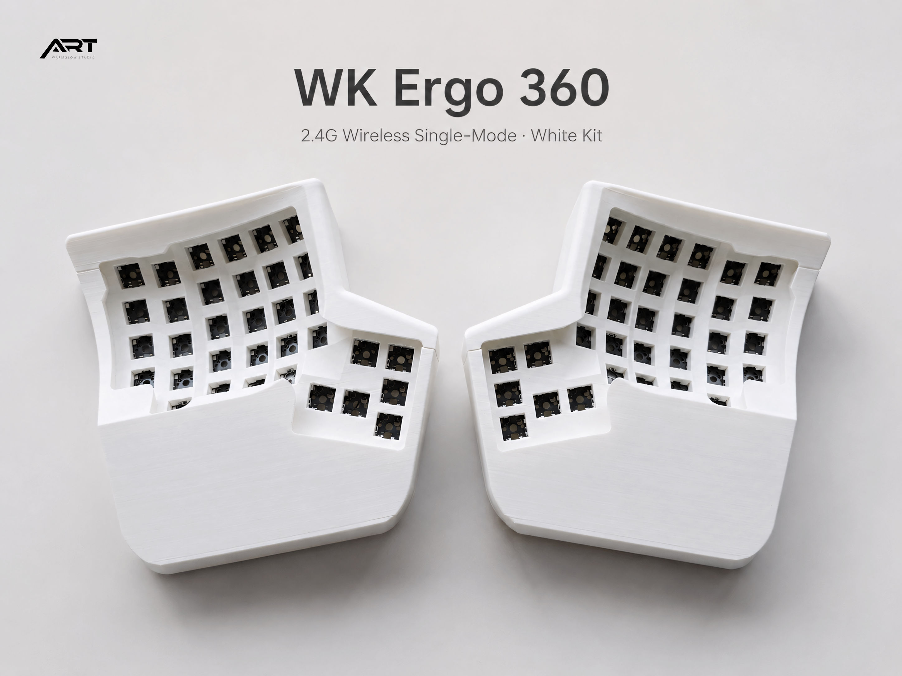 WK Ergo 360 Split Ergonomic Keyboard — 2.4G / ZMK Wireless, Hot-Swap
