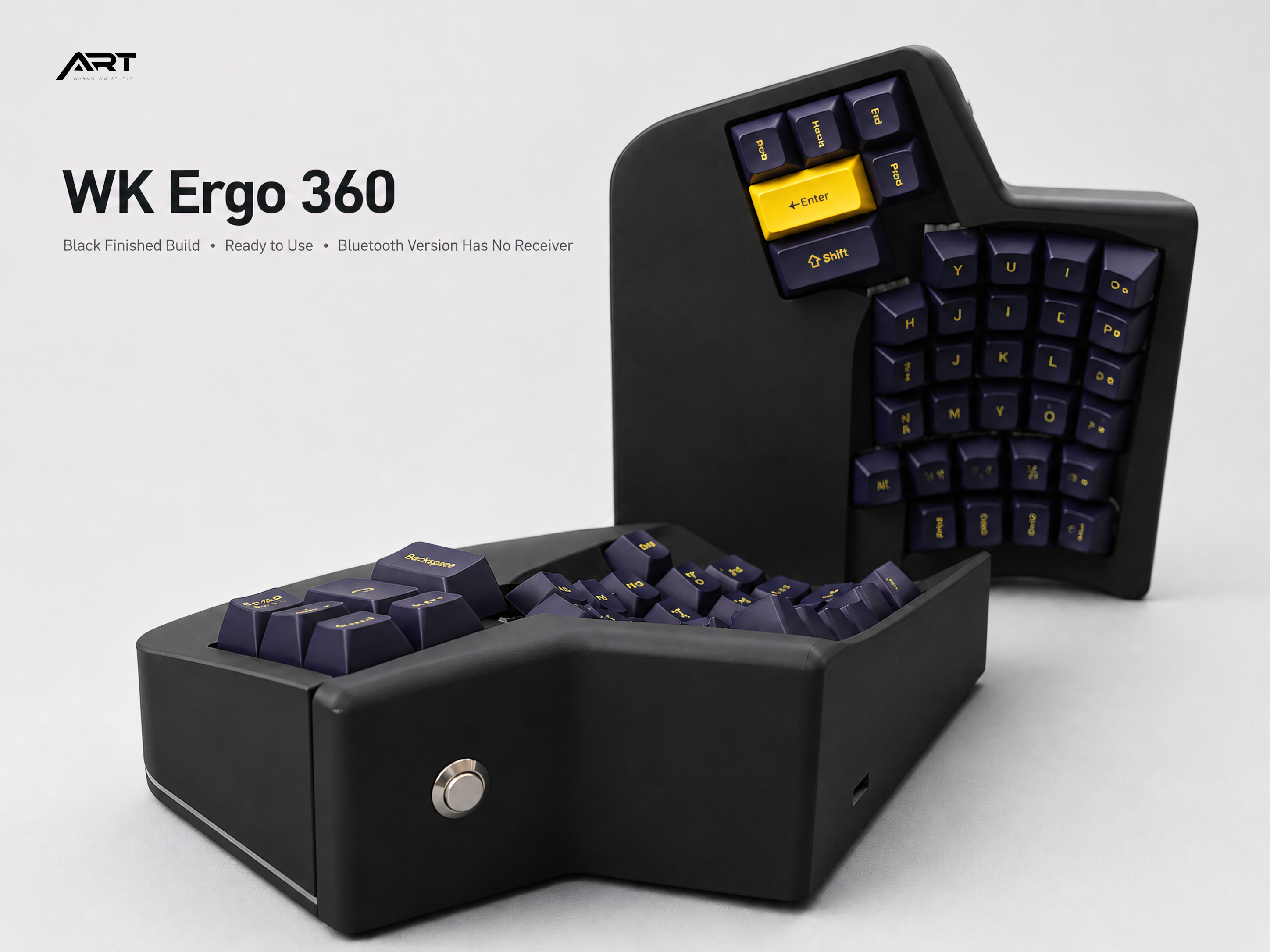 WK Ergo 360 Split Ergonomic Keyboard — 2.4G / ZMK Wireless, Hot-Swap
