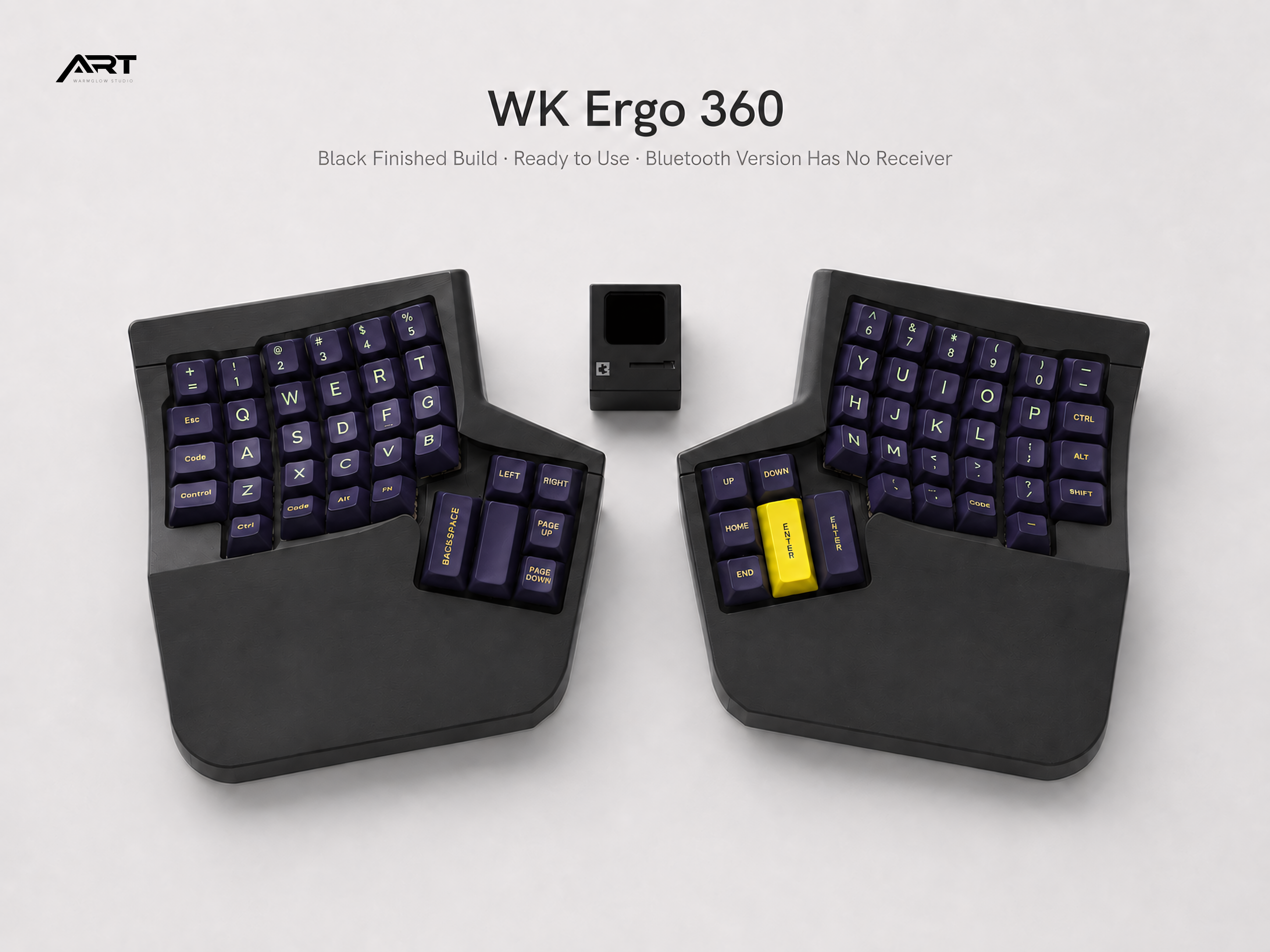 WK Ergo 360 Split Ergonomic Keyboard — 2.4G / ZMK Wireless, Hot-Swap
