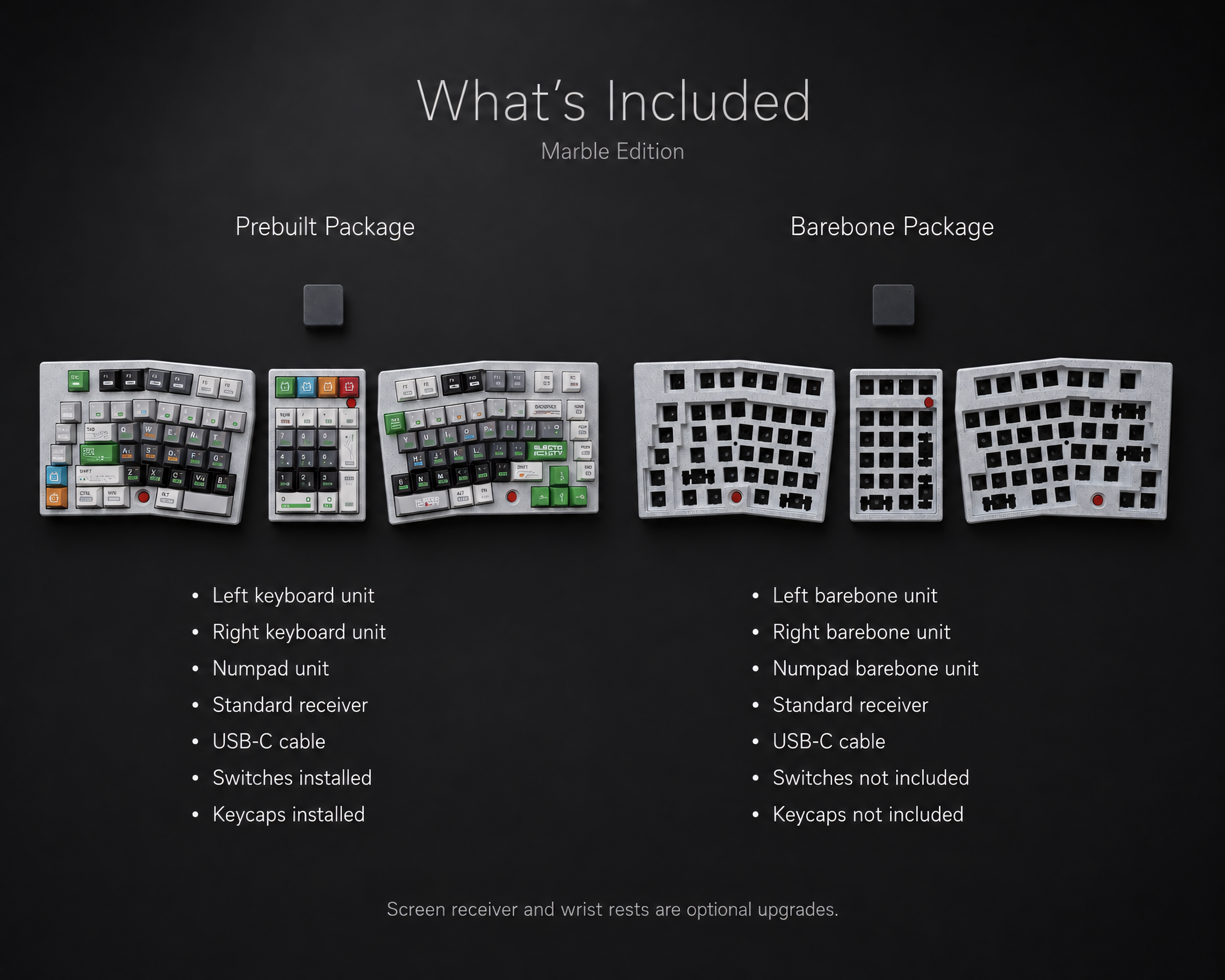 Alice Split Keyboard — Wireless 2.4G Full Layout, VIAL Hot-Swap