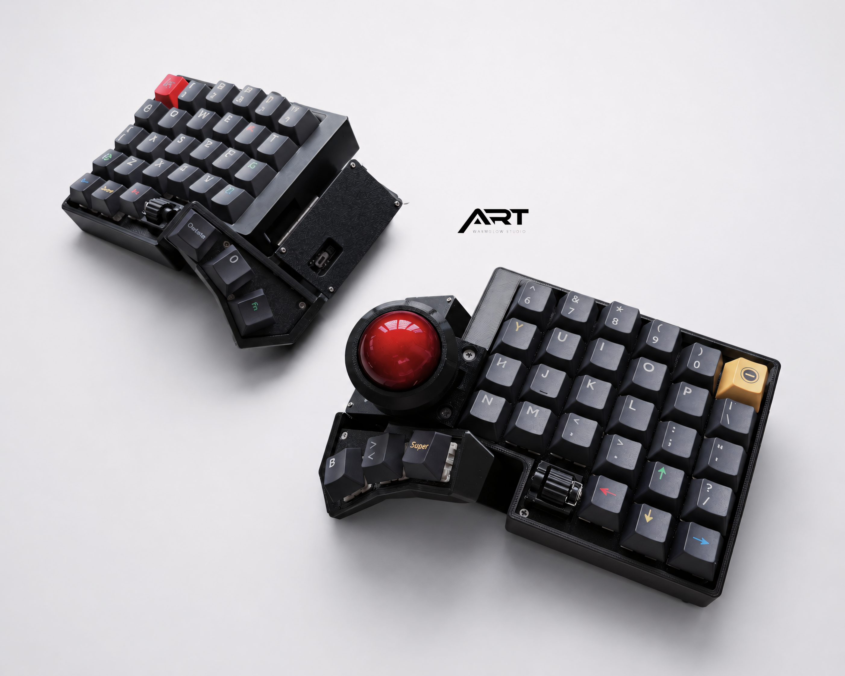 Wireless Split Trackball Keyboard | Prebuilt ZMK Ergonomic Mechanical Keyboard