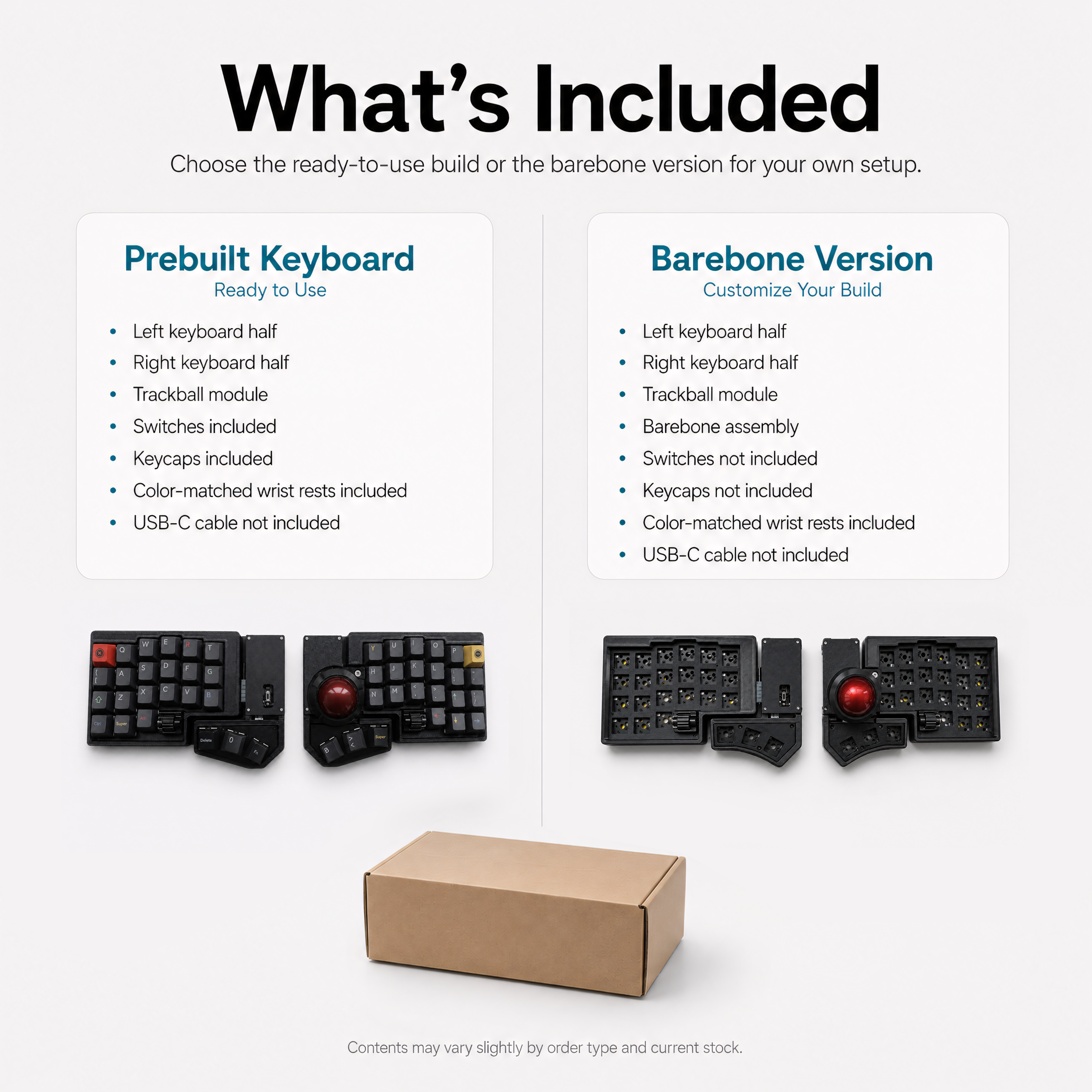 Wireless Split Trackball Keyboard — ZMK 3x6 Compact, Hot-Swap