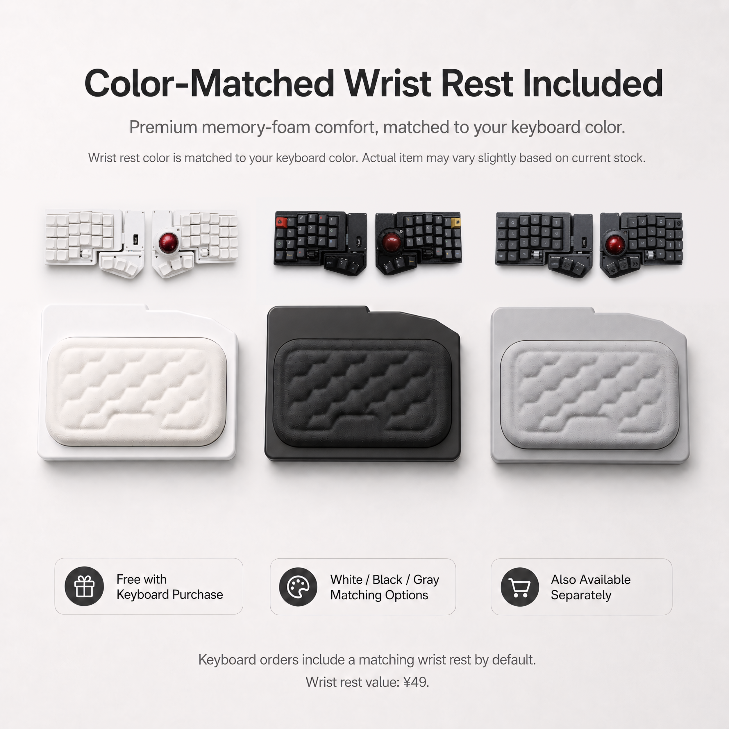 Wireless Split Trackball Keyboard — ZMK 3x6 Compact, Hot-Swap