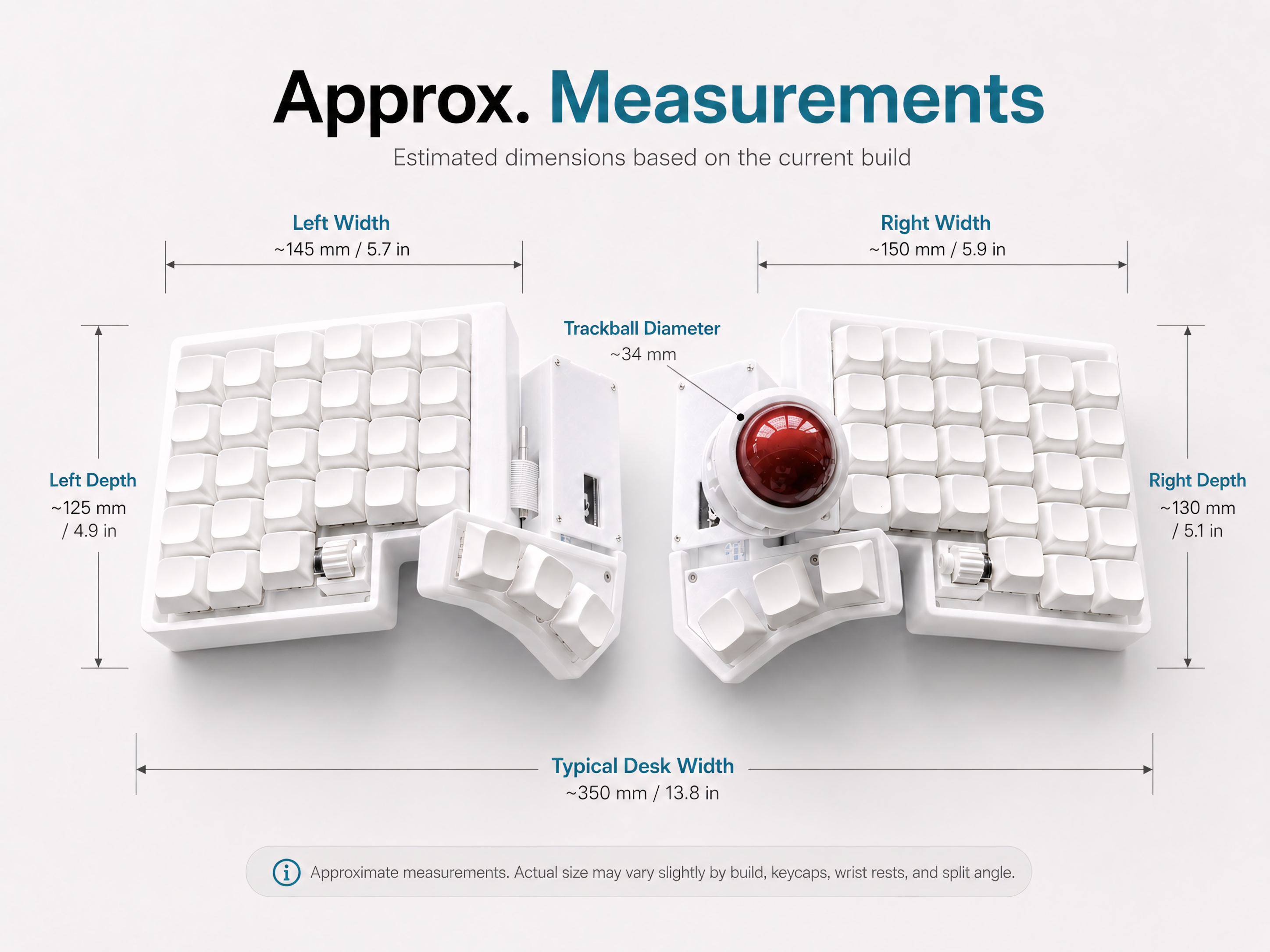Wireless Split Trackball Keyboard | Prebuilt ZMK Ergonomic Mechanical Keyboard