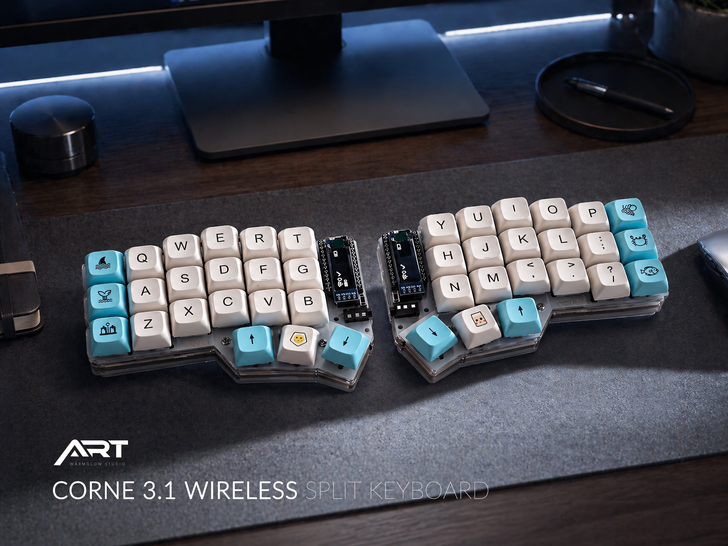 Corne 3.1 Wireless Split Keyboard — Bluetooth ZMK, MX Hot-Swap, Acrylic