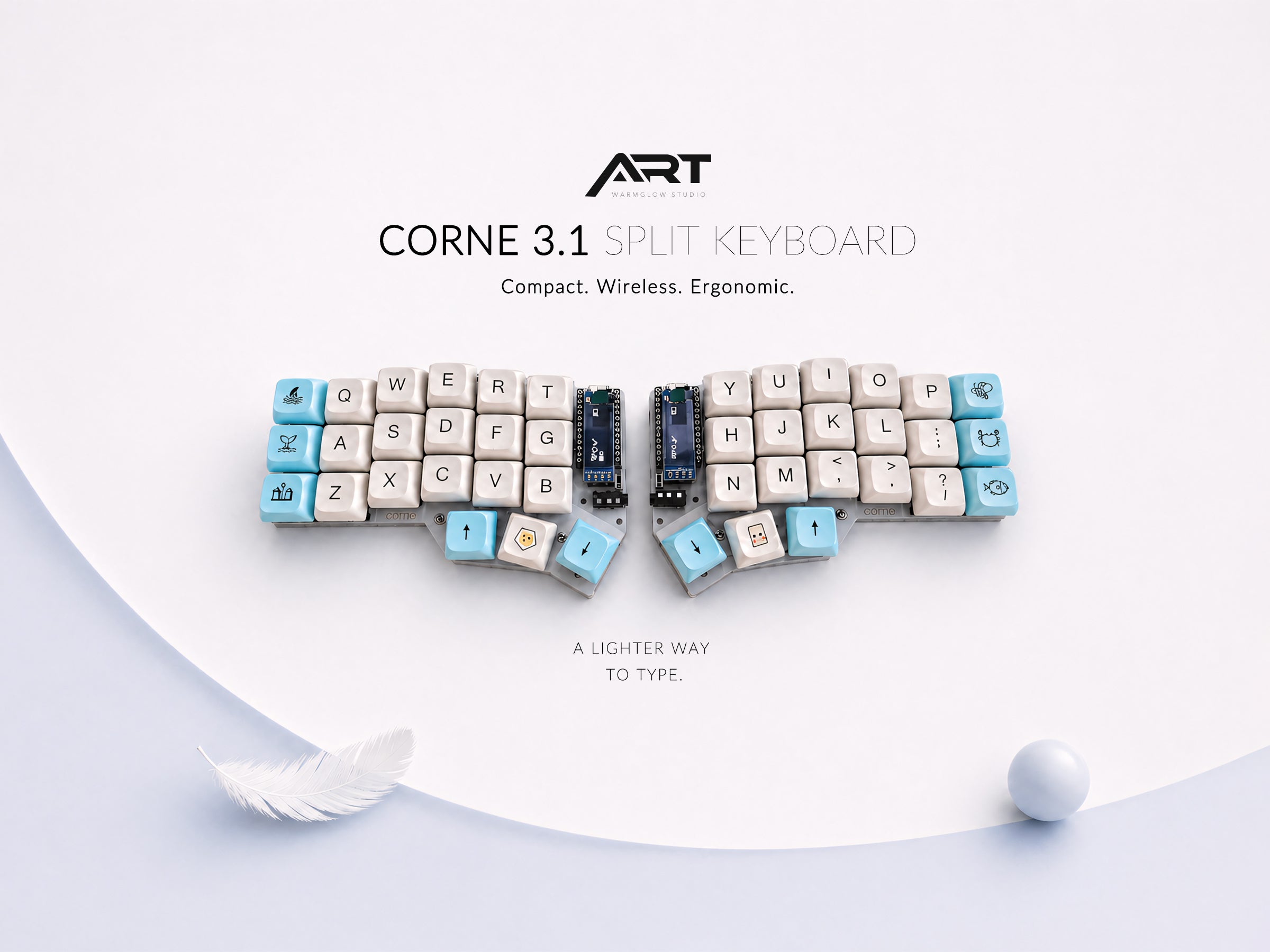 Corne 3.1 Wireless Split Keyboard — Bluetooth ZMK, MX Hot-Swap, Acrylic