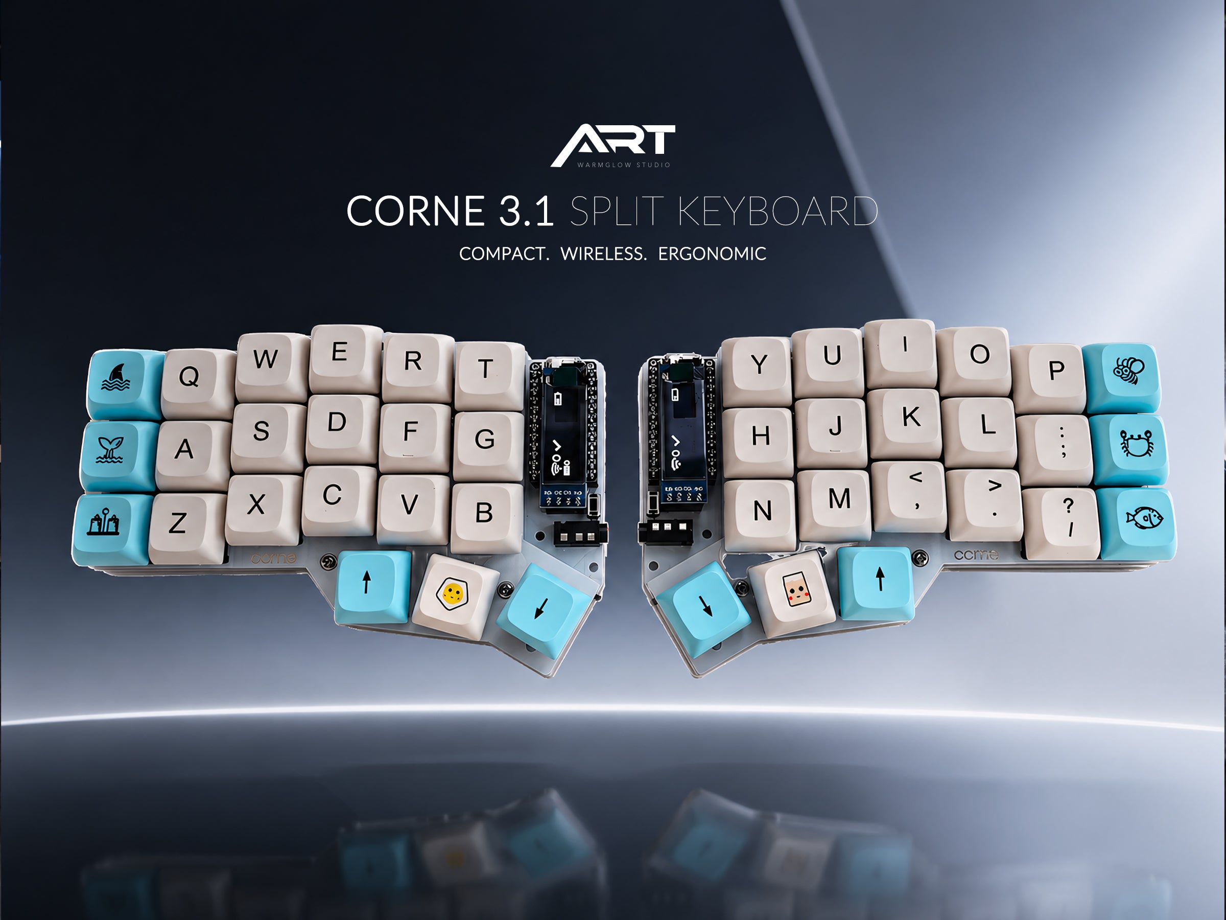Corne 3.1 Wireless Split Keyboard — Bluetooth ZMK, MX Hot-Swap, Acrylic