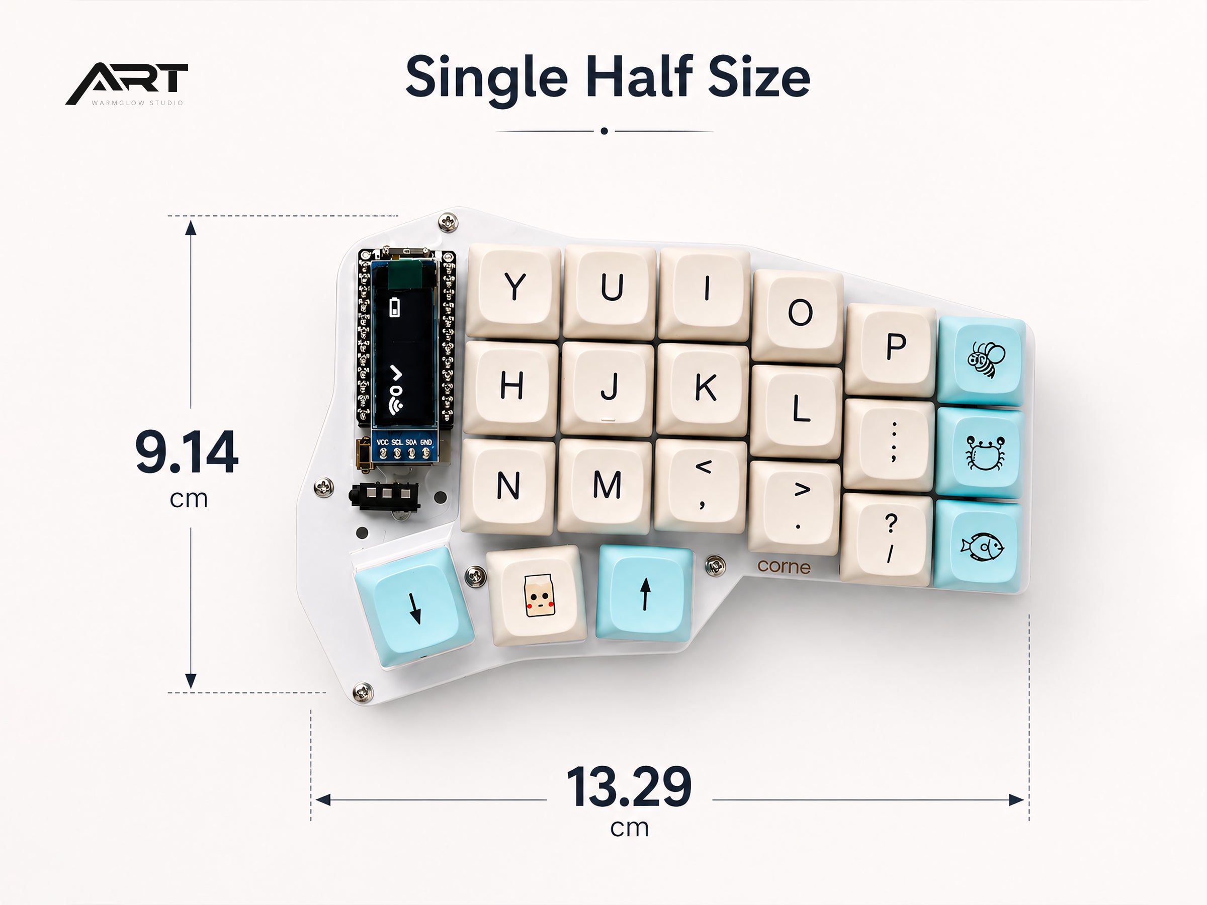 Corne 3.1 Wireless Split Keyboard — Bluetooth ZMK, MX Hot-Swap, Acrylic