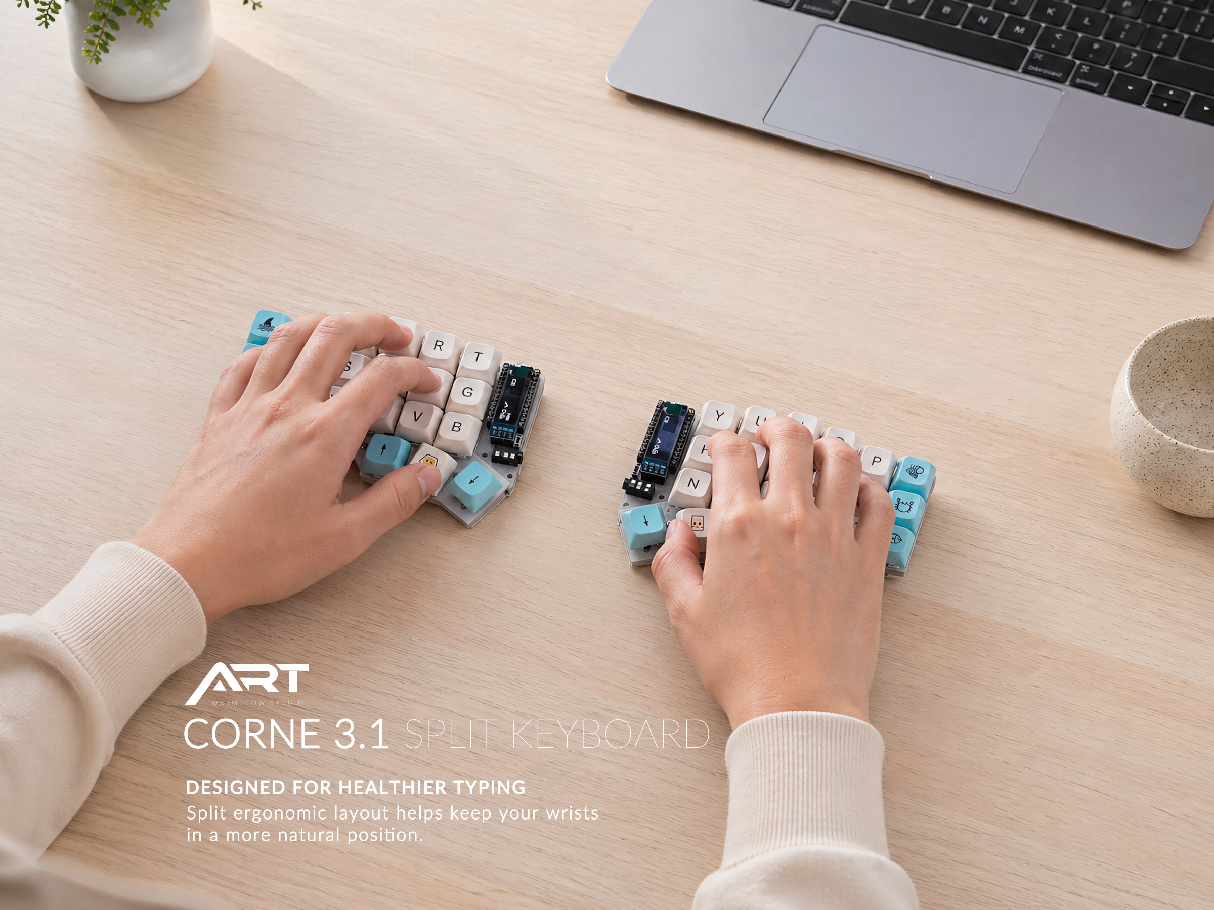 Corne 3.1 Wireless Split Keyboard — Bluetooth ZMK, MX Hot-Swap, Acrylic