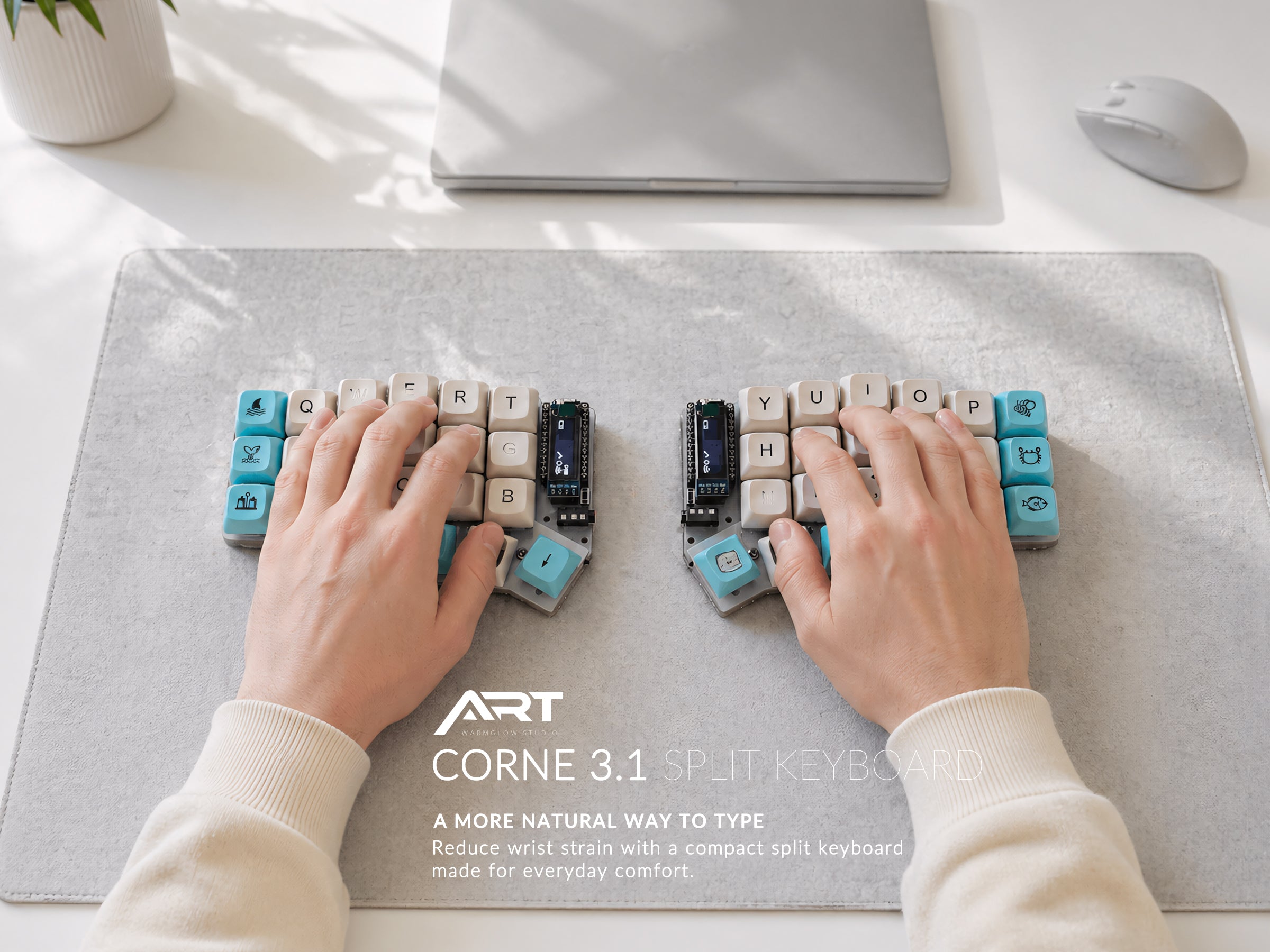 Corne 3.1 Wireless Split Keyboard — Bluetooth ZMK, MX Hot-Swap, Acrylic