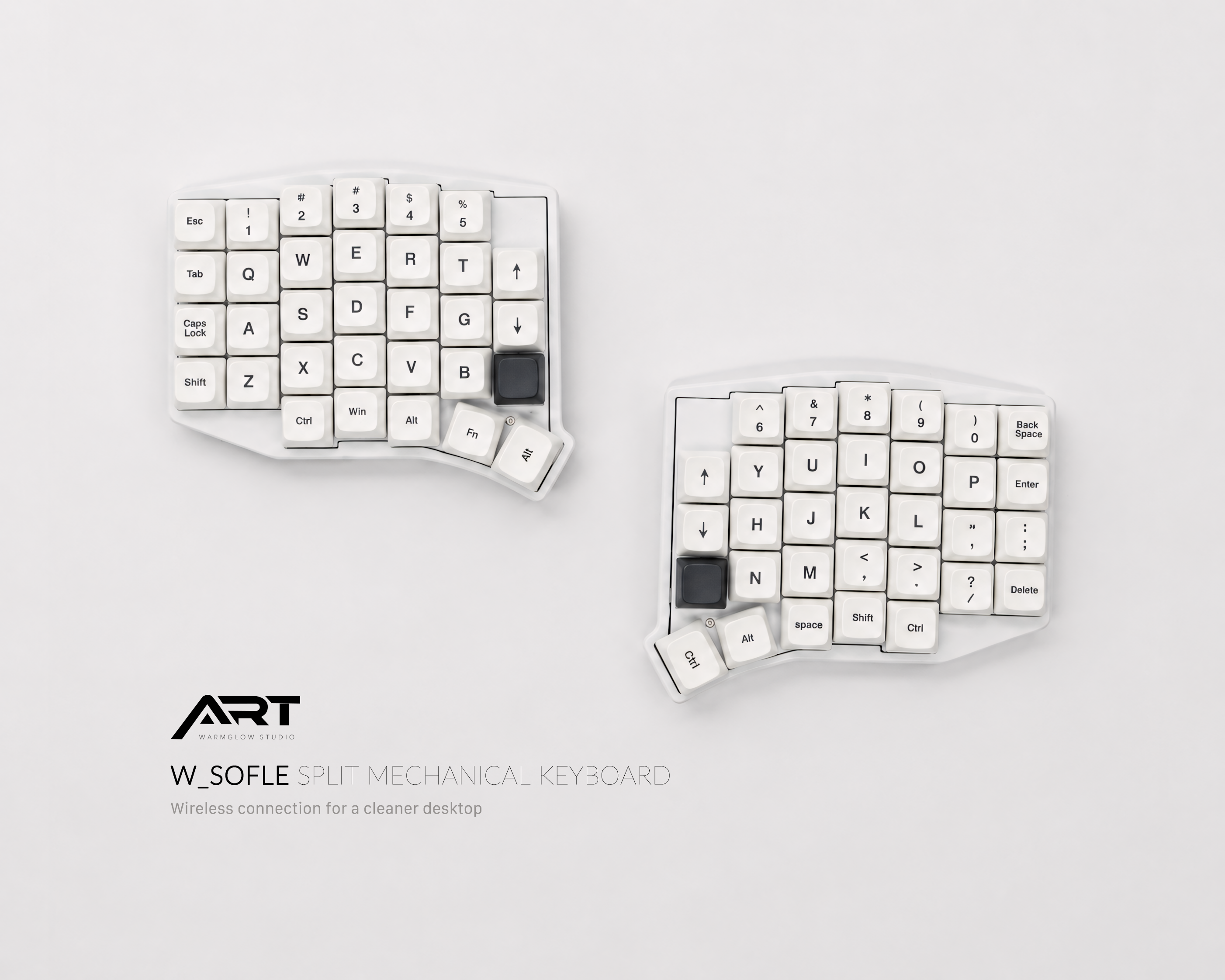 Sofle Split Ergonomic Keyboard — 2.4G Wireless, VIAL, Hot-Swap