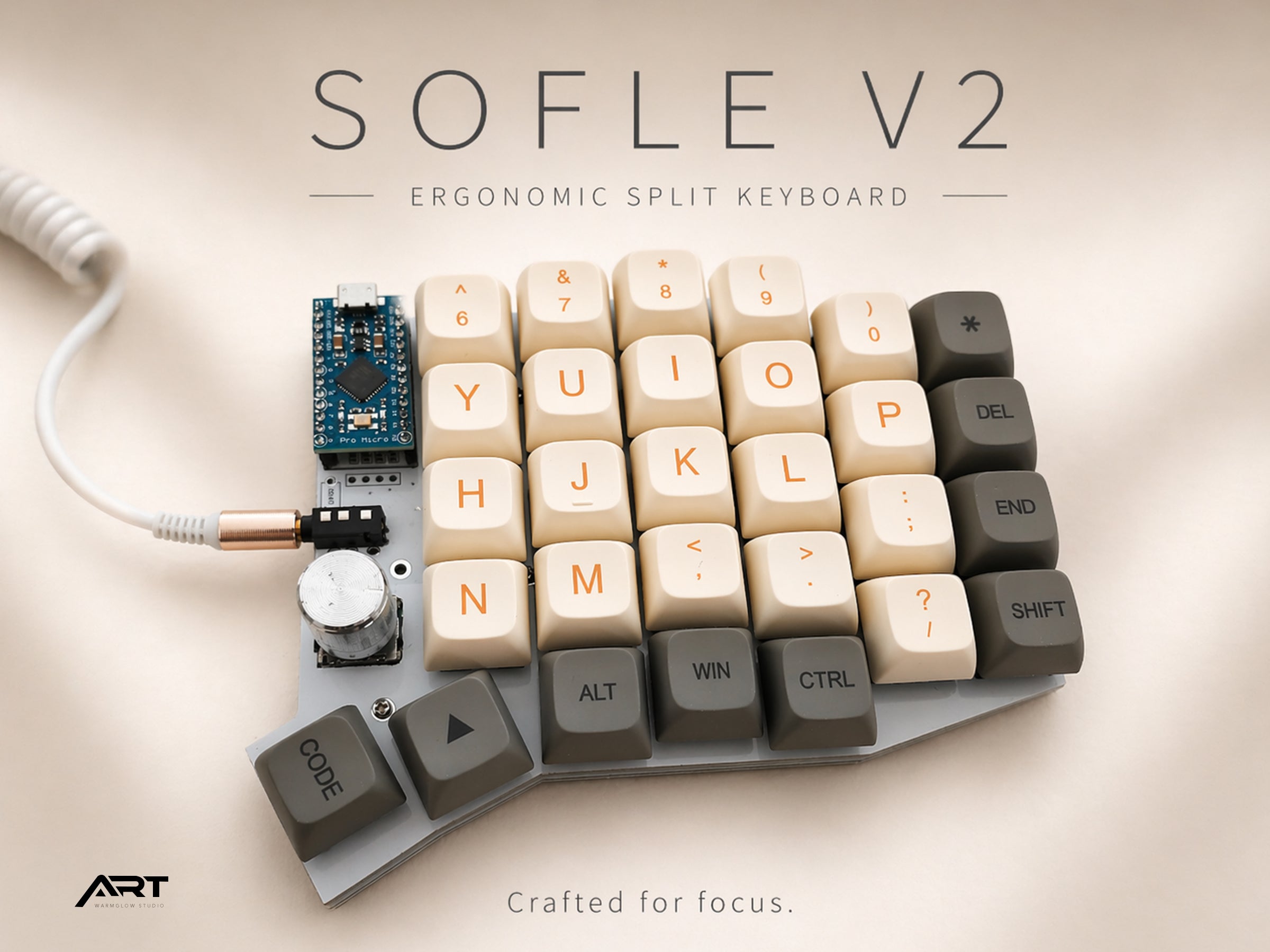 Sofle V2 Split Keyboard — Acrylic Case, QMK VIA, Prebuilt or Wireless