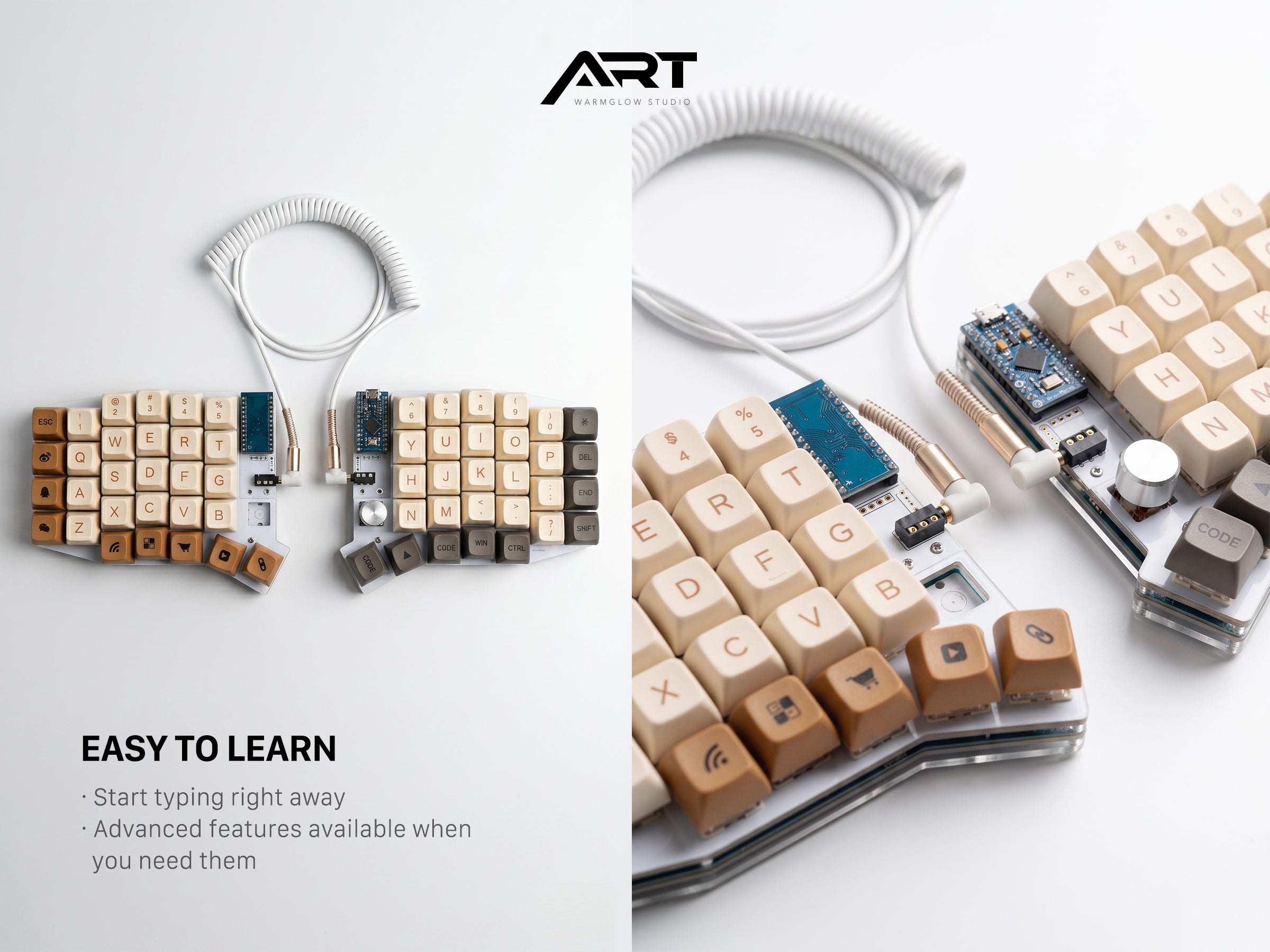 Sofle V2 Split Keyboard — Acrylic Case, QMK VIA, Prebuilt or Wireless
