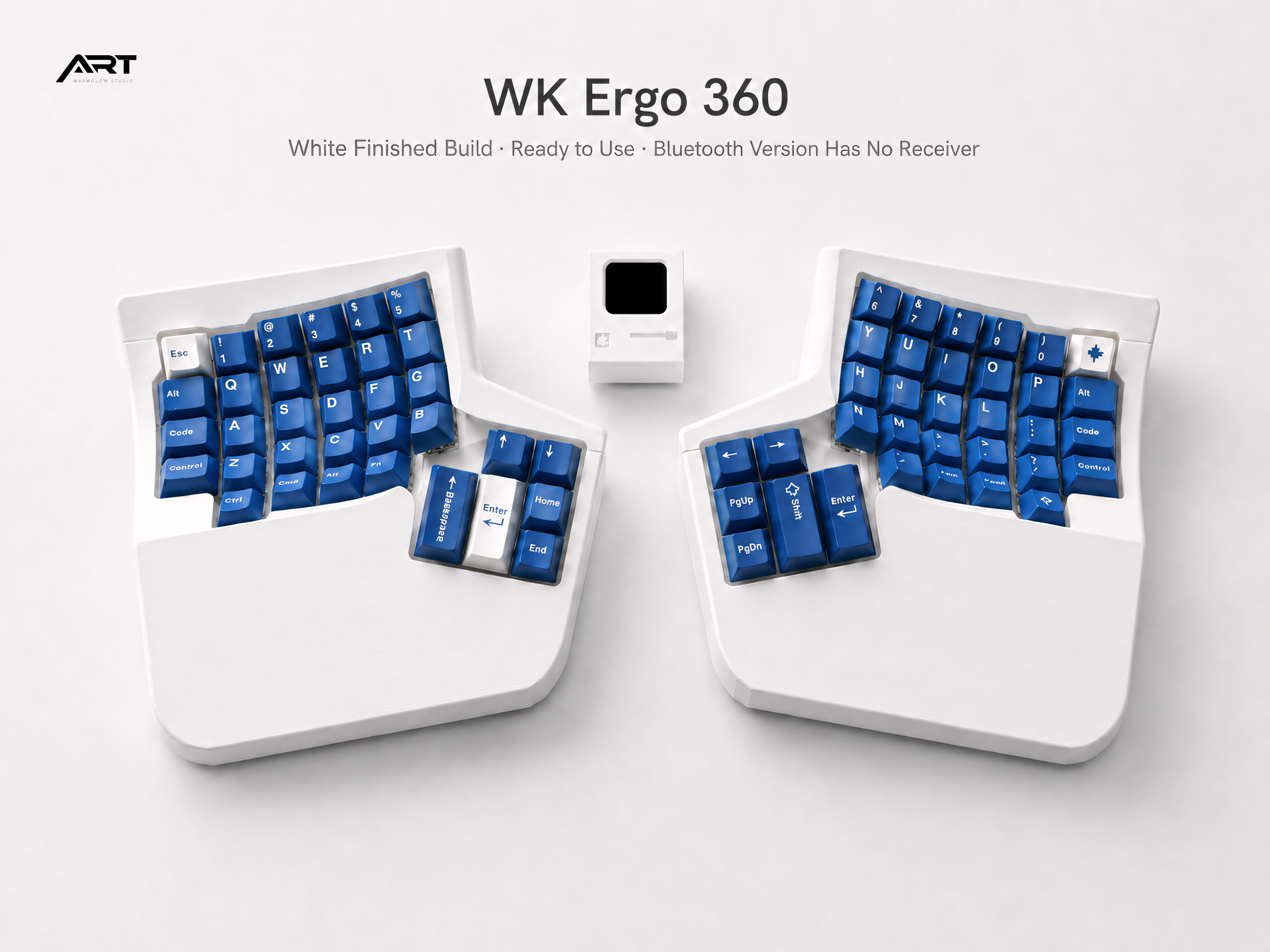 WK Ergo 360 Split Ergonomic Keyboard — 2.4G / ZMK Wireless, Hot-Swap