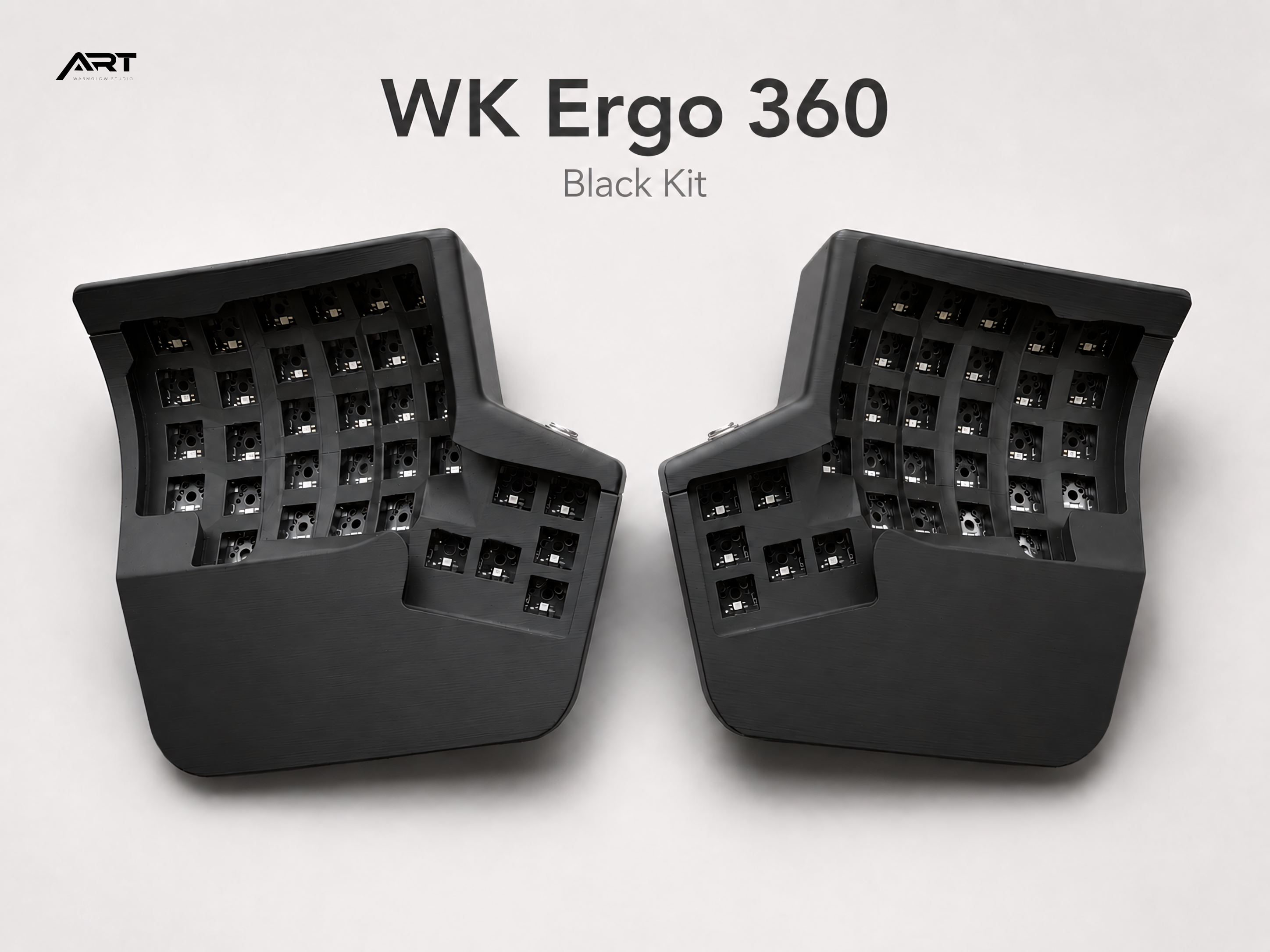 WK Ergo 360 Split Ergonomic Keyboard — 2.4G / ZMK Wireless, Hot-Swap